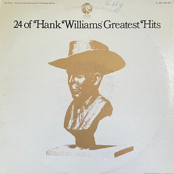 Hank Williams - 24 of Hank Williams Greatest Hits - 2 LP